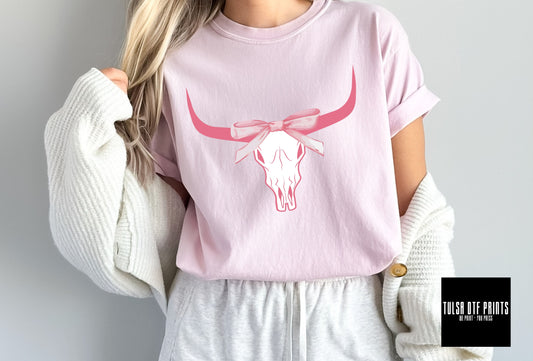 DTF COQUETTE BULL SKULL TRANSFER