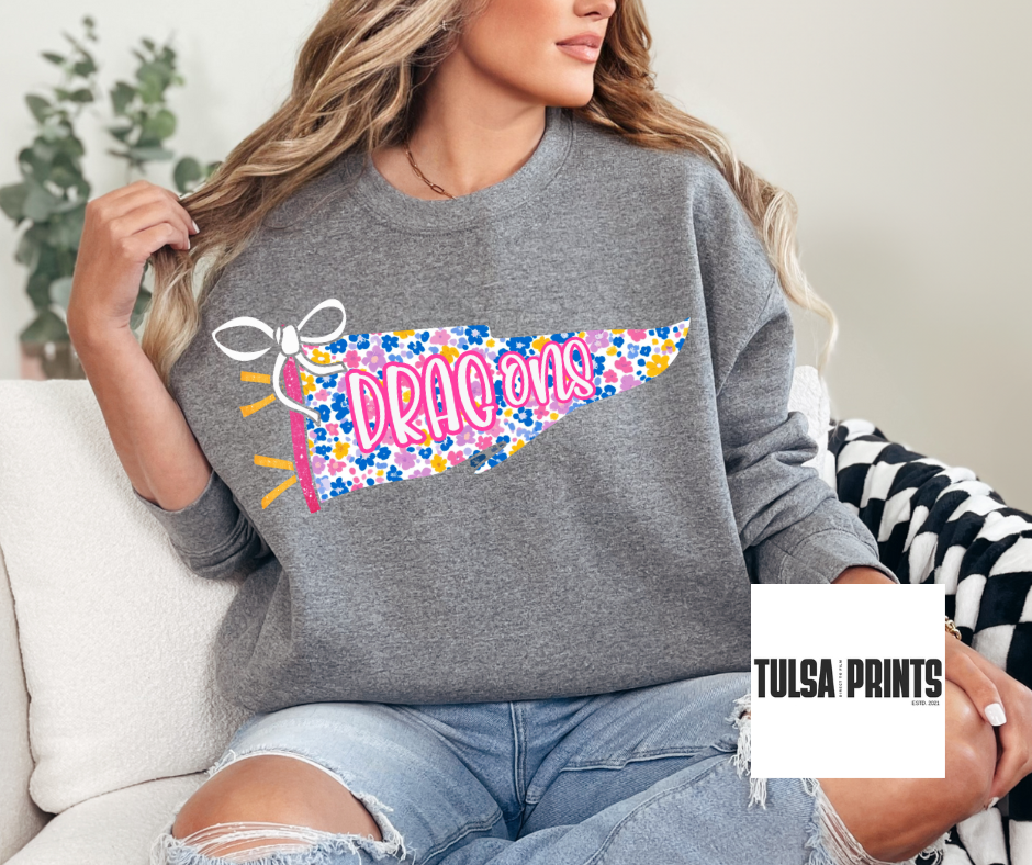 DTF FLORAL SPIRIT PENNANT TRANSFER