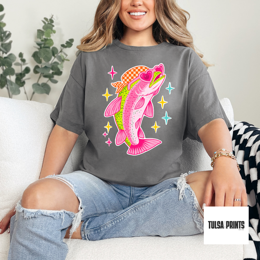 DTF TRENDY FISH W/ STARS TRANSFER