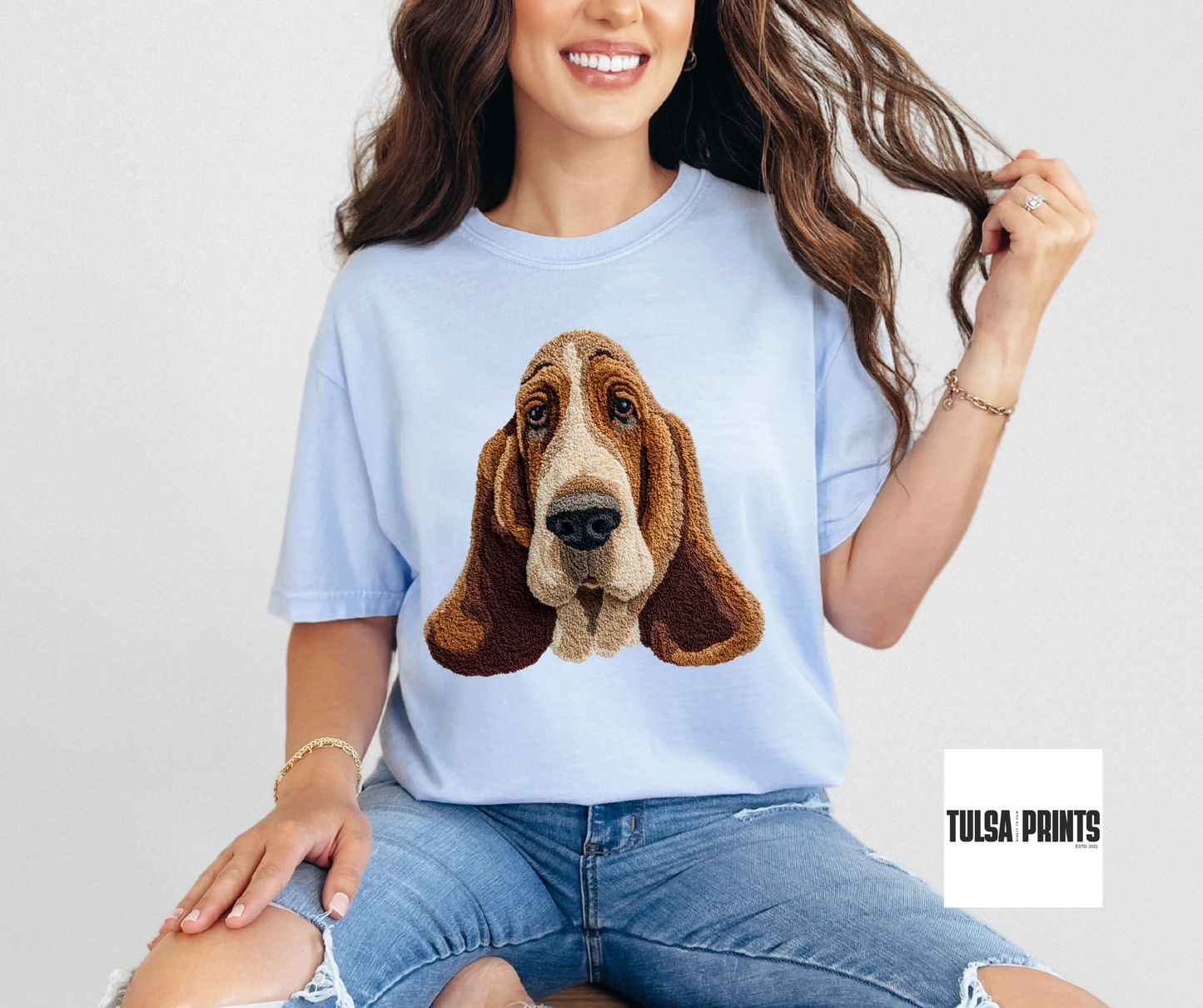 DTF LATCH HOOK YARN DOGS TRANSFER