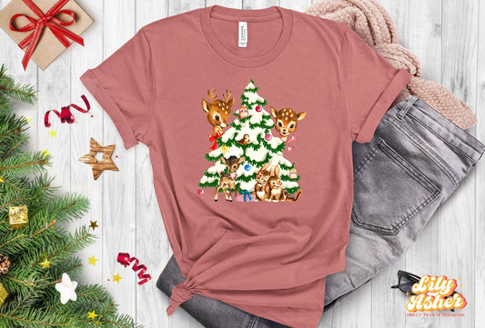 DTF REINDEERS & CHRISTMAS TREE TRANSFER