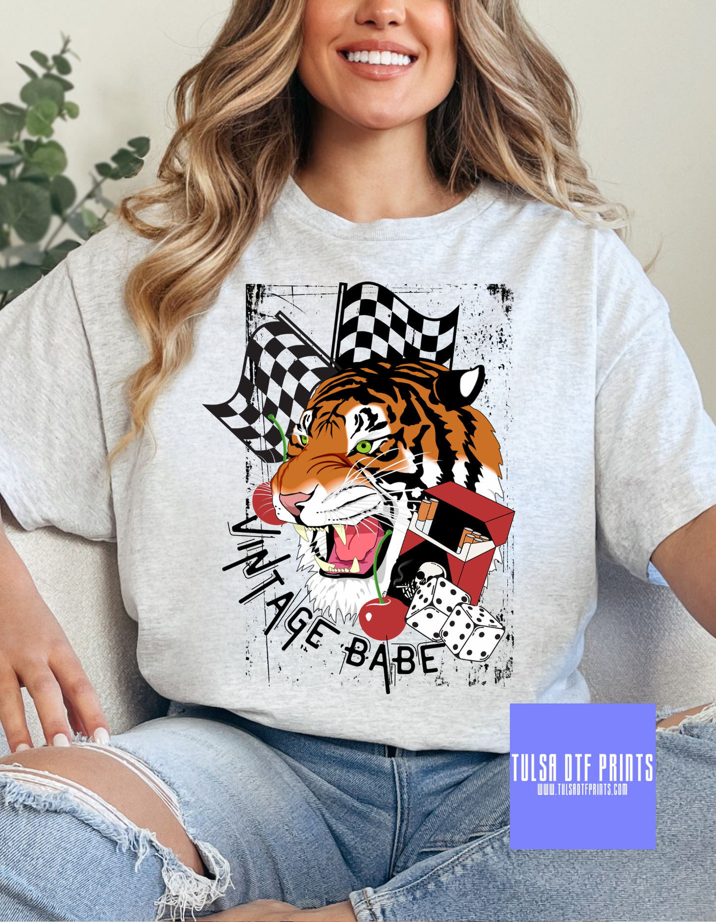DTF VINTAGE TIGER BABE TRANSFER