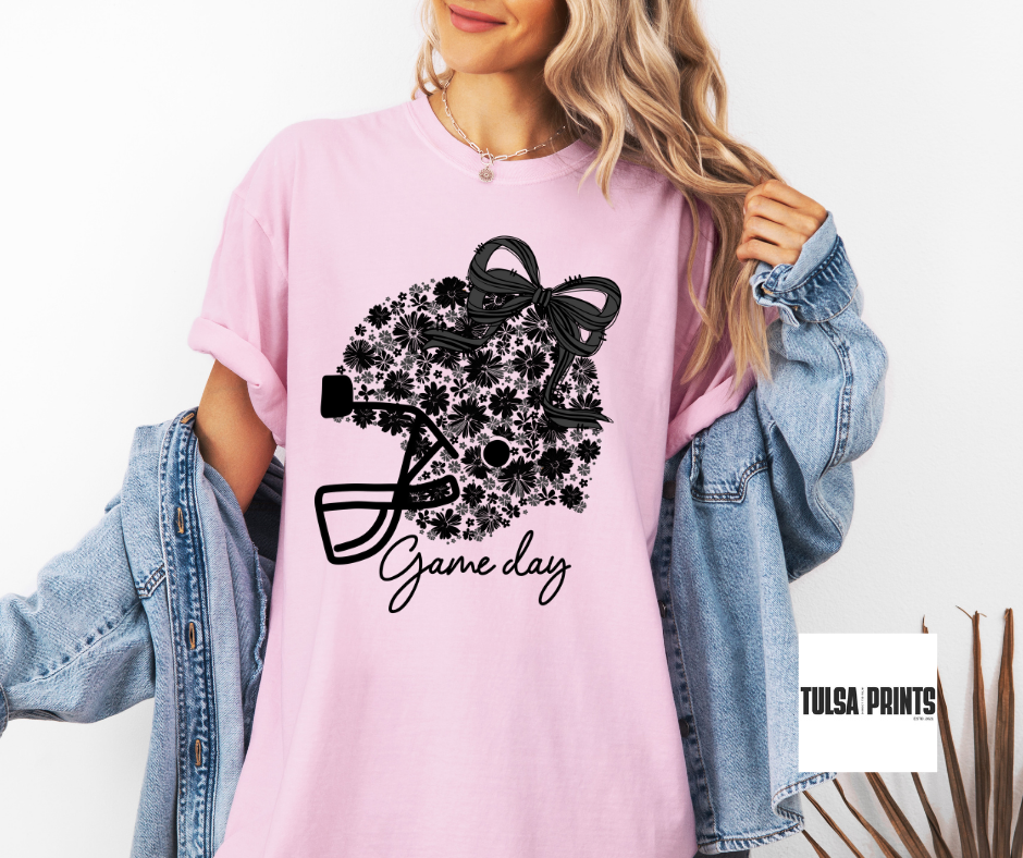 DTF FLORAL HELMET BOW TRANSFER BATCH 3 (8 SINGLE COLORS AVAIL.)