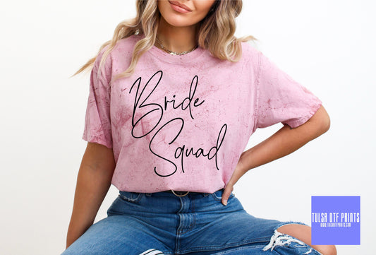 DTF BRIDE SQUAD SIMPLE CURSIVE TRANSFER