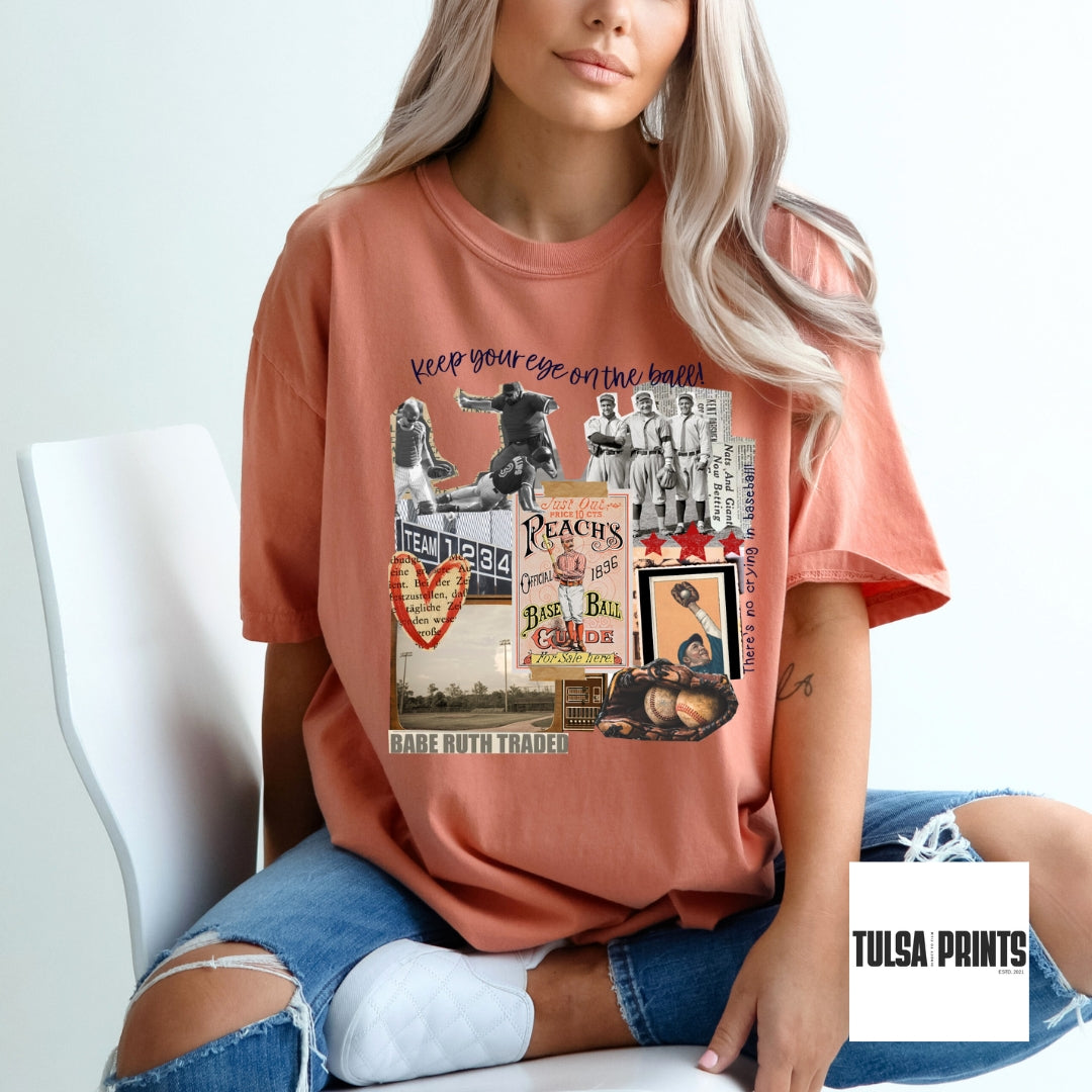 DTF BATTER UP! RETRO COLLAGE TRANSFER