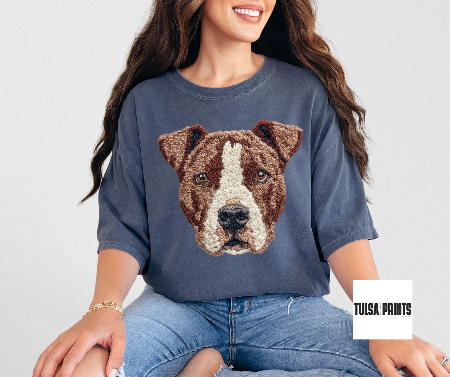 DTF LATCH HOOK YARN DOGS TRANSFER