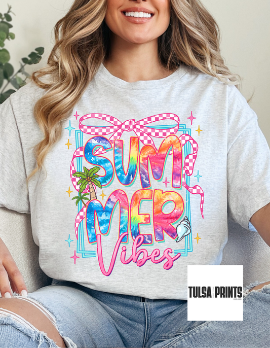 DTF SUMMER VIBES BOW TRANSFER