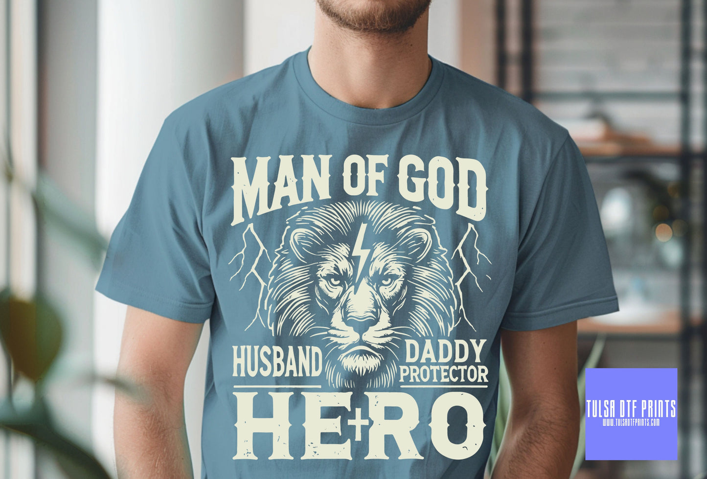 DTF MAN OF GOD DAD - HERO/PROTECTOR TRANSFER