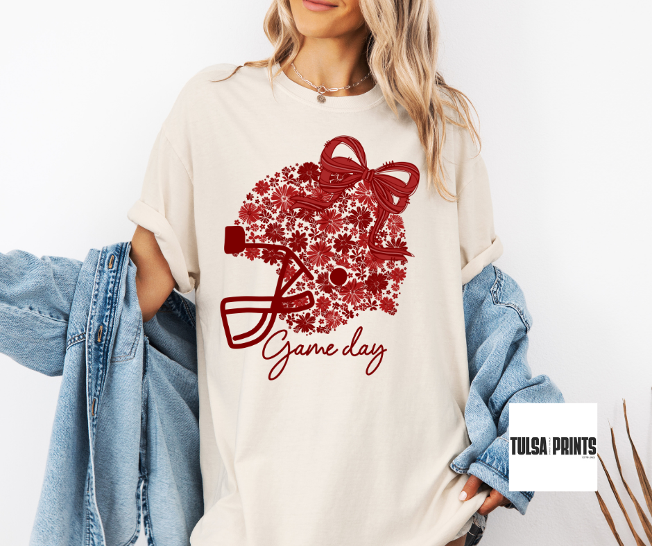 DTF FLORAL HELMET BOW TRANSFER BATCH 3 (8 SINGLE COLORS AVAIL.)