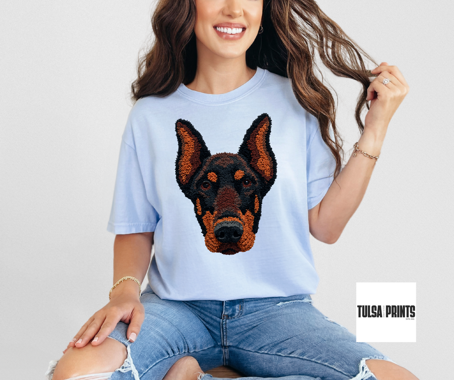 DTF LATCH HOOK YARN DOGS TRANSFER