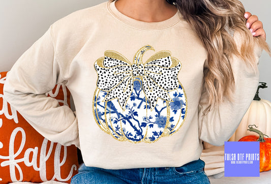 DTF CHINOISERIE PUMPKIN TRANSFER