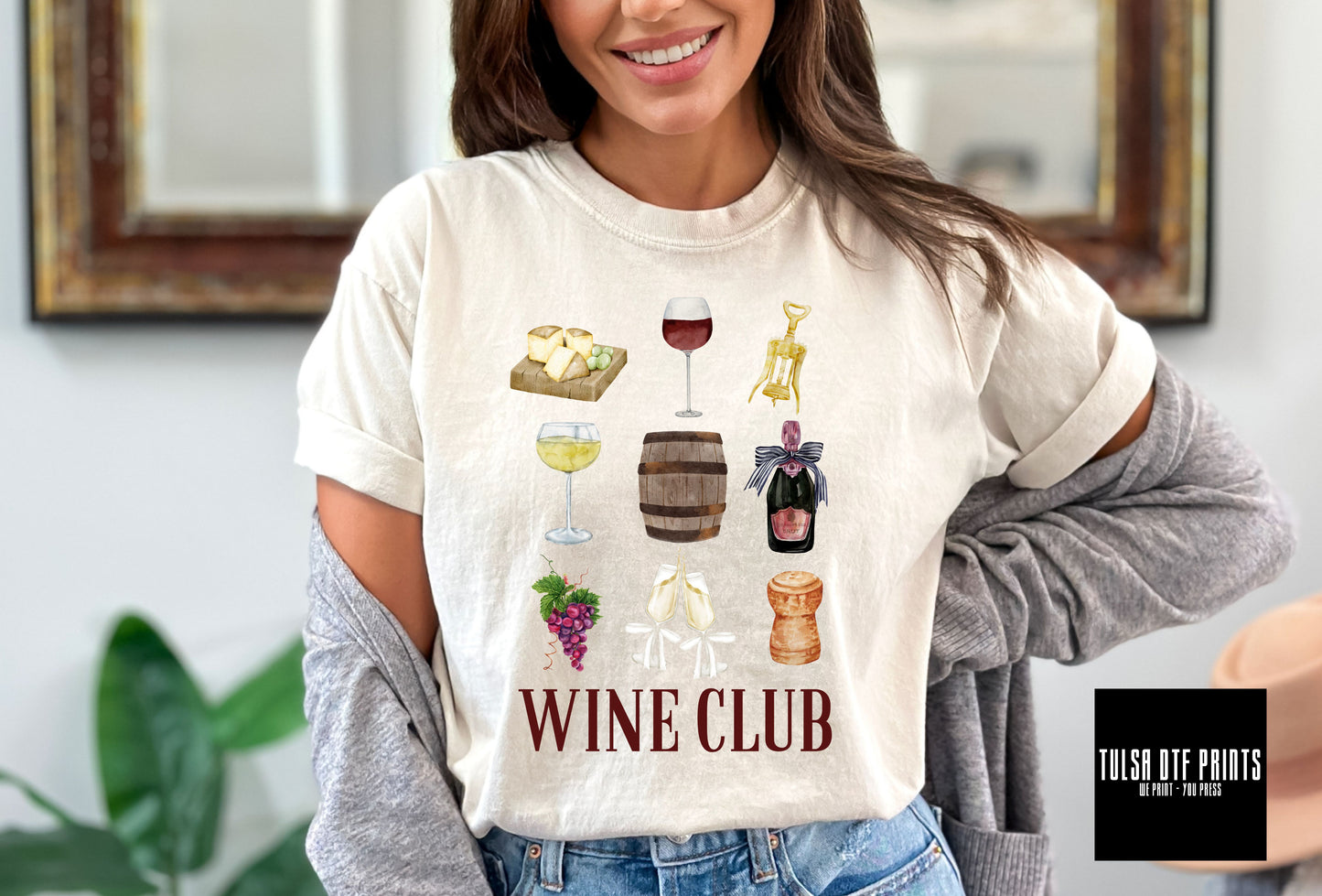 DTF WINE CLUB COLLAGE TRANSFER