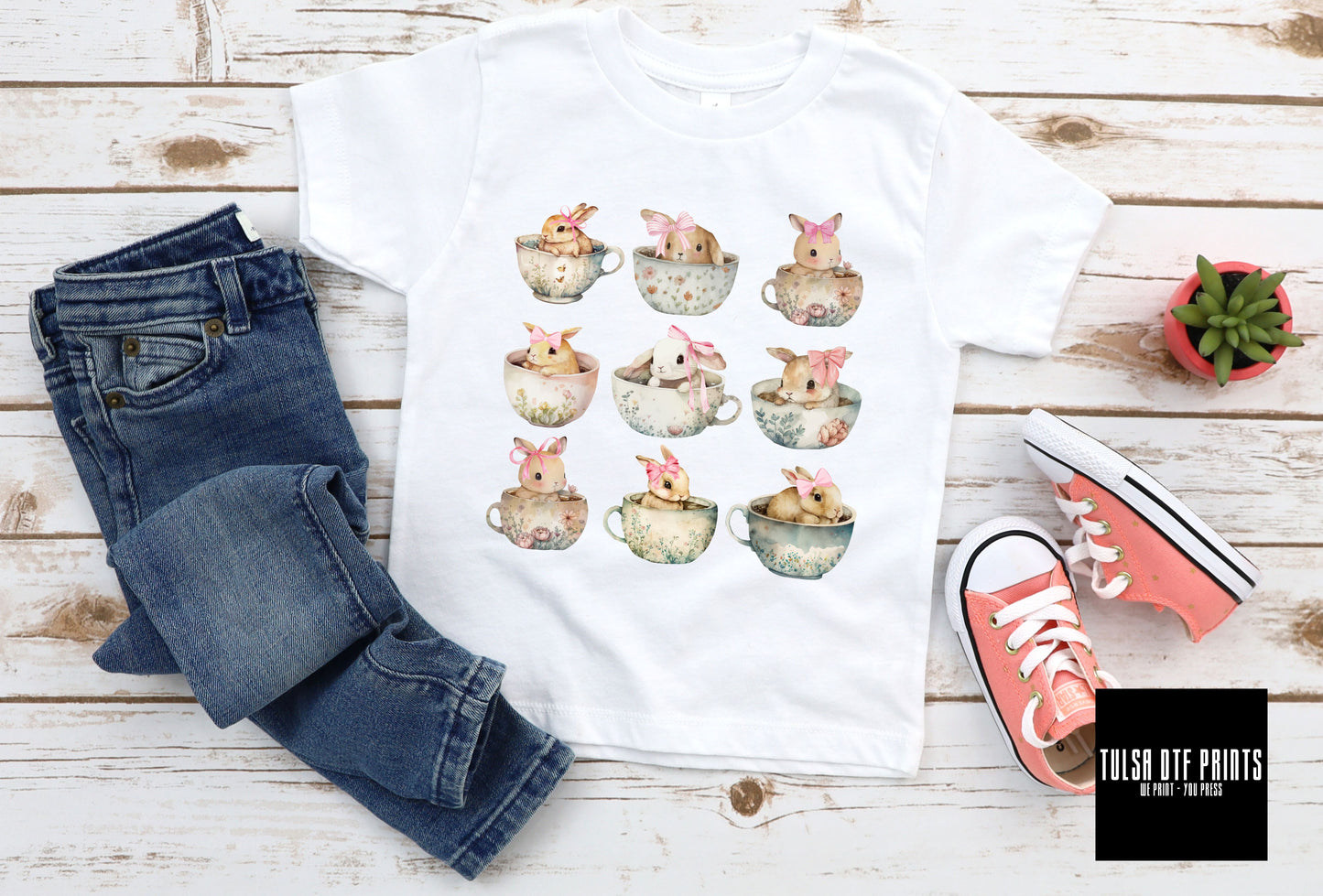 DTF BUNNY IN TEACUP COQUETTE TRANSFER