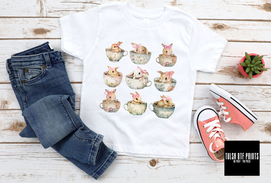 DTF BUNNY IN TEACUP COQUETTE TRANSFER