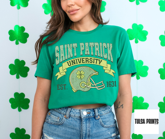 DTF VINTAGE ST. PATTIES UNIVERSITY TRANSFER (2 COLORS AVAIL.)