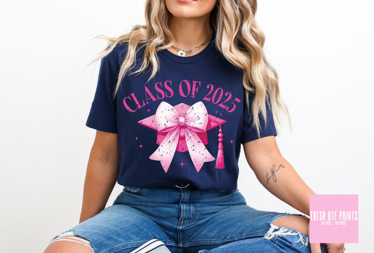 DTF CLASS OF 2025 PINK COQUETTE TRANSFER