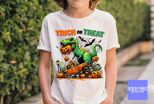 DTF TRICK OR TREAT DINO TRANSFER