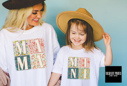 DTF MINI SPRING FLOWERS DISTRESSED TRANSFER