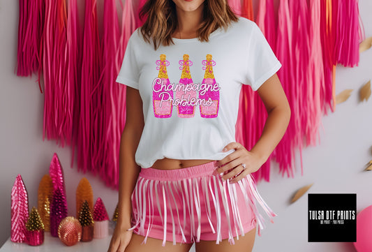 DTF CHAMPAGNE PROBLEMS FAUX GLITTER TRANSFER