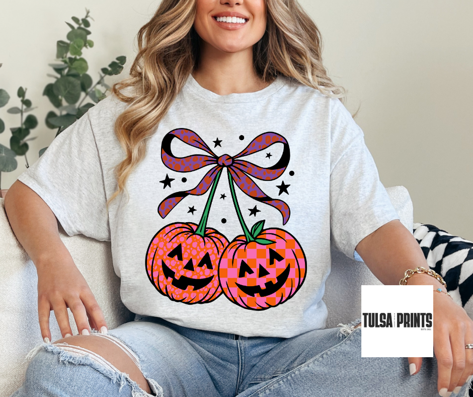 DTF  GIRLY PUMPKIN CHERRIES TRANSFER