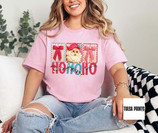 DTF HO HO HO FAUX YARN TRANSFER