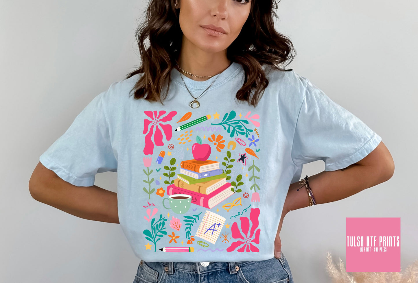 DTF TEACHER STUFF FLORAL TRANSFER