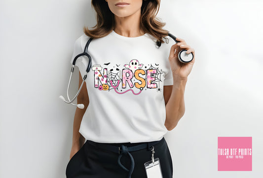DTF NURSE HALLOWEEN LETTERS TRANSFER