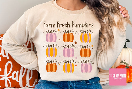 DTF FARM FRESH PUMPKINS RETRO TRANSFER