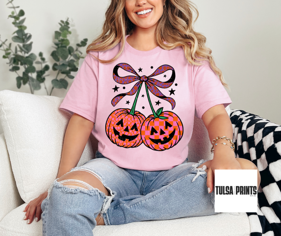 DTF  GIRLY PUMPKIN CHERRIES TRANSFER