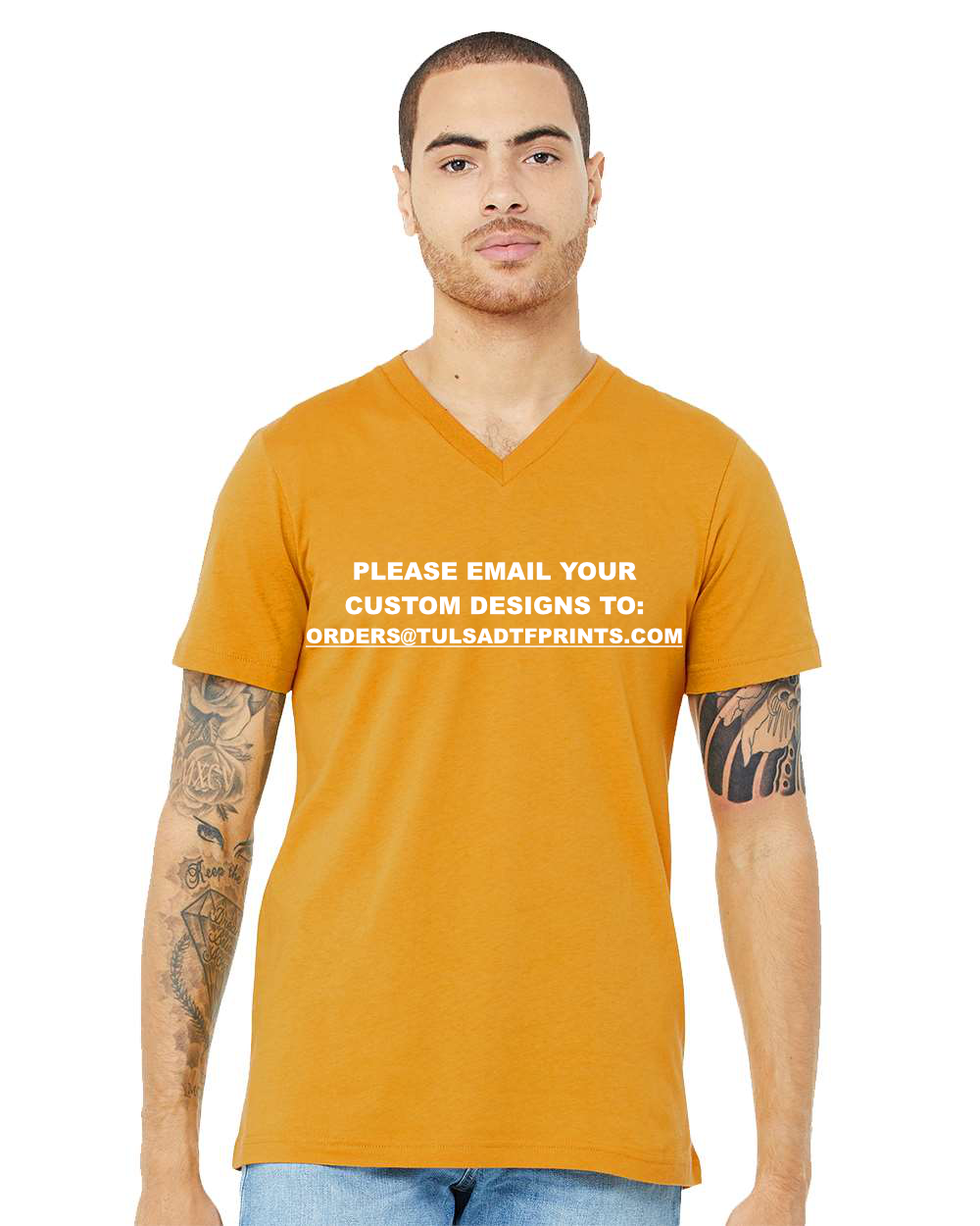 BELLA+CANVAS UNISEX V-NECK TEE 3005 (Completed Shirt)