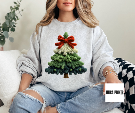 DTF CHRISTMAS TREE FAUX TEXTURED TRANSFER