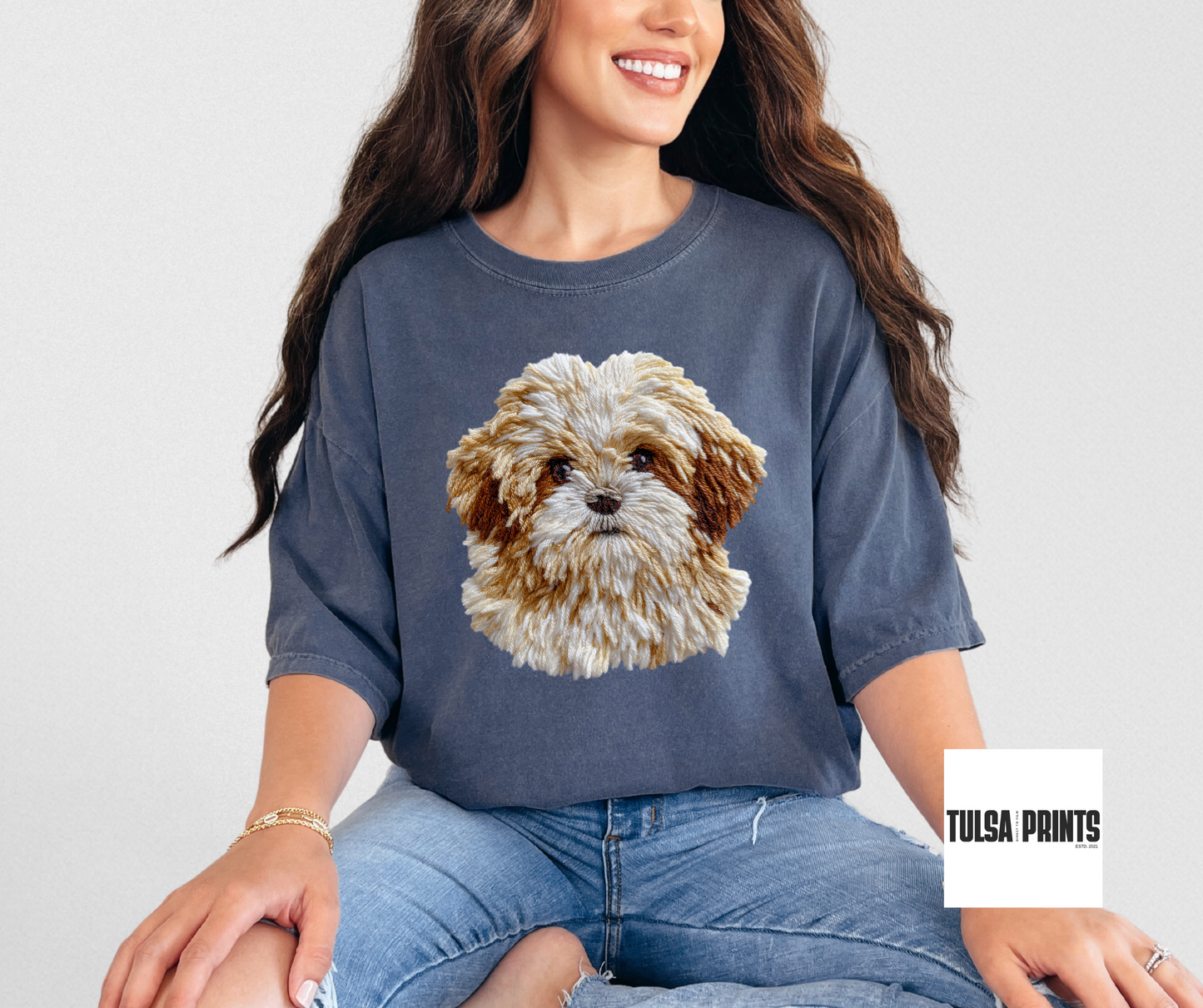 DTF LATCH HOOK YARN DOGS TRANSFER