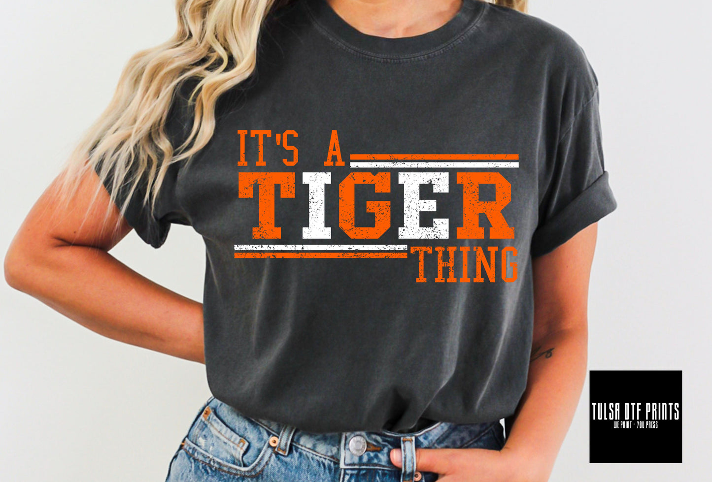 DTF IT'S A TIGER THING ORANGE/WHITE TRANSFER