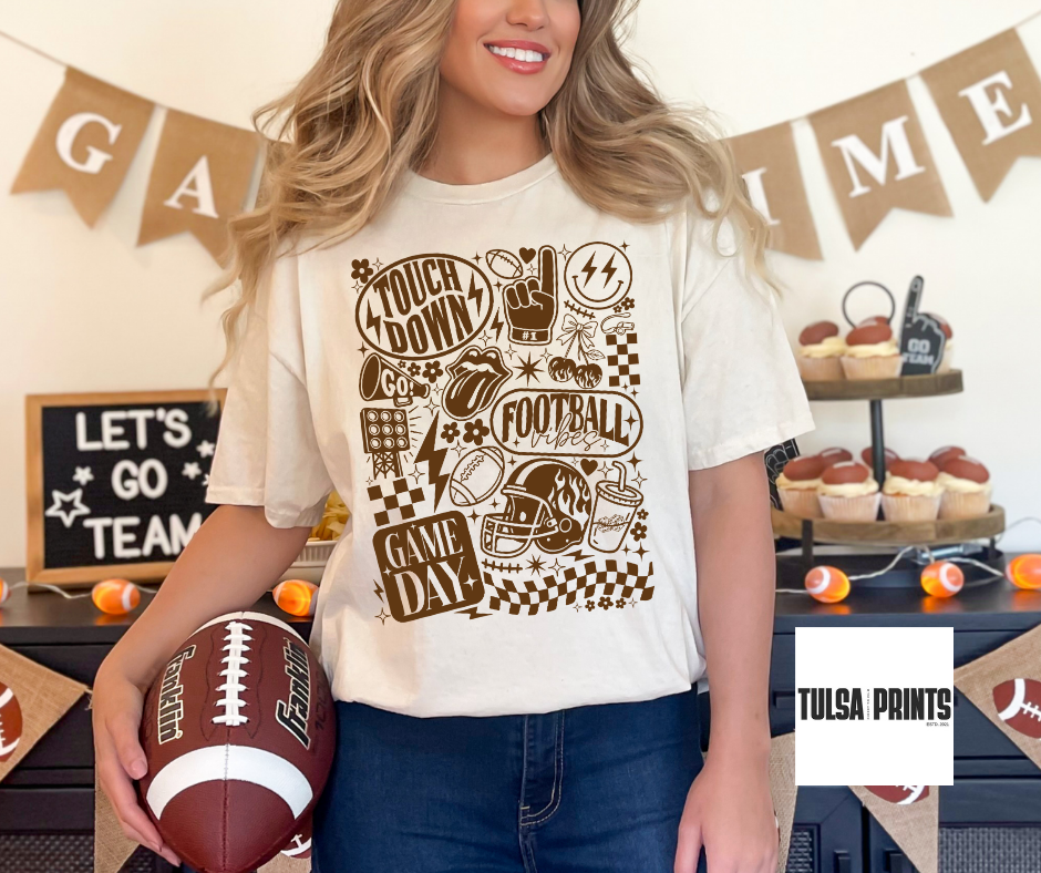 DTF VINTAGE FOOTBALL COLLEGE TRANSFER