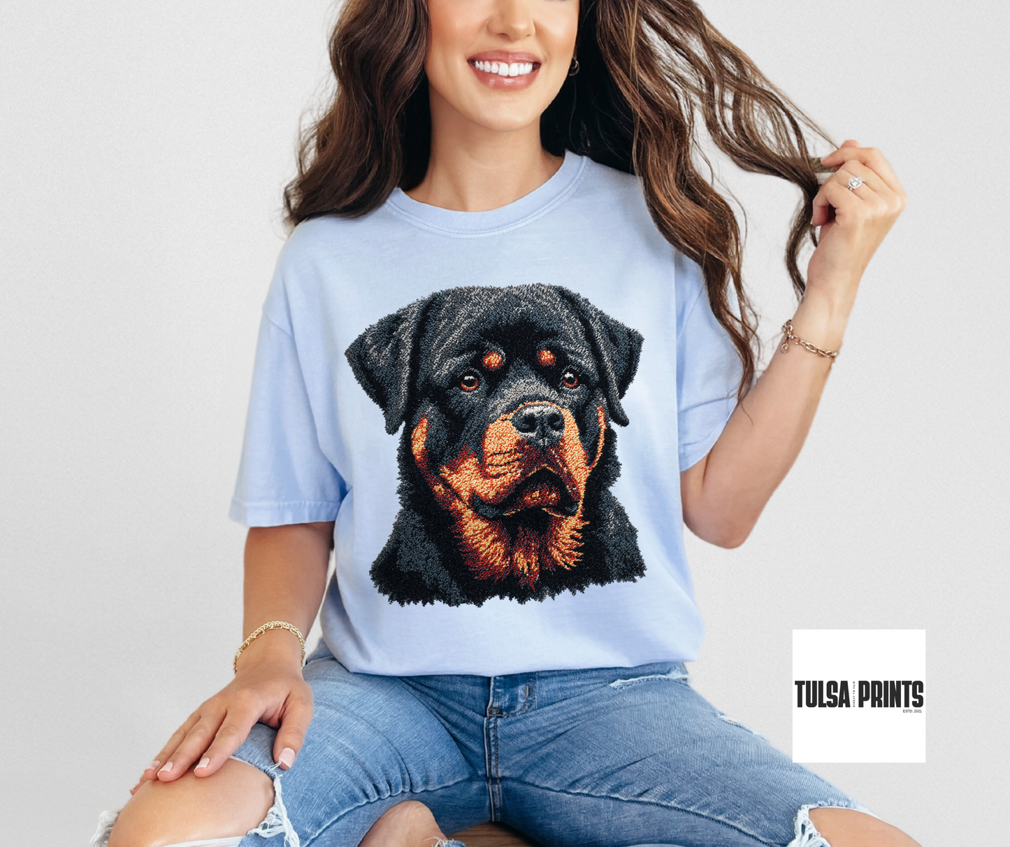 DTF LATCH HOOK YARN DOGS TRANSFER