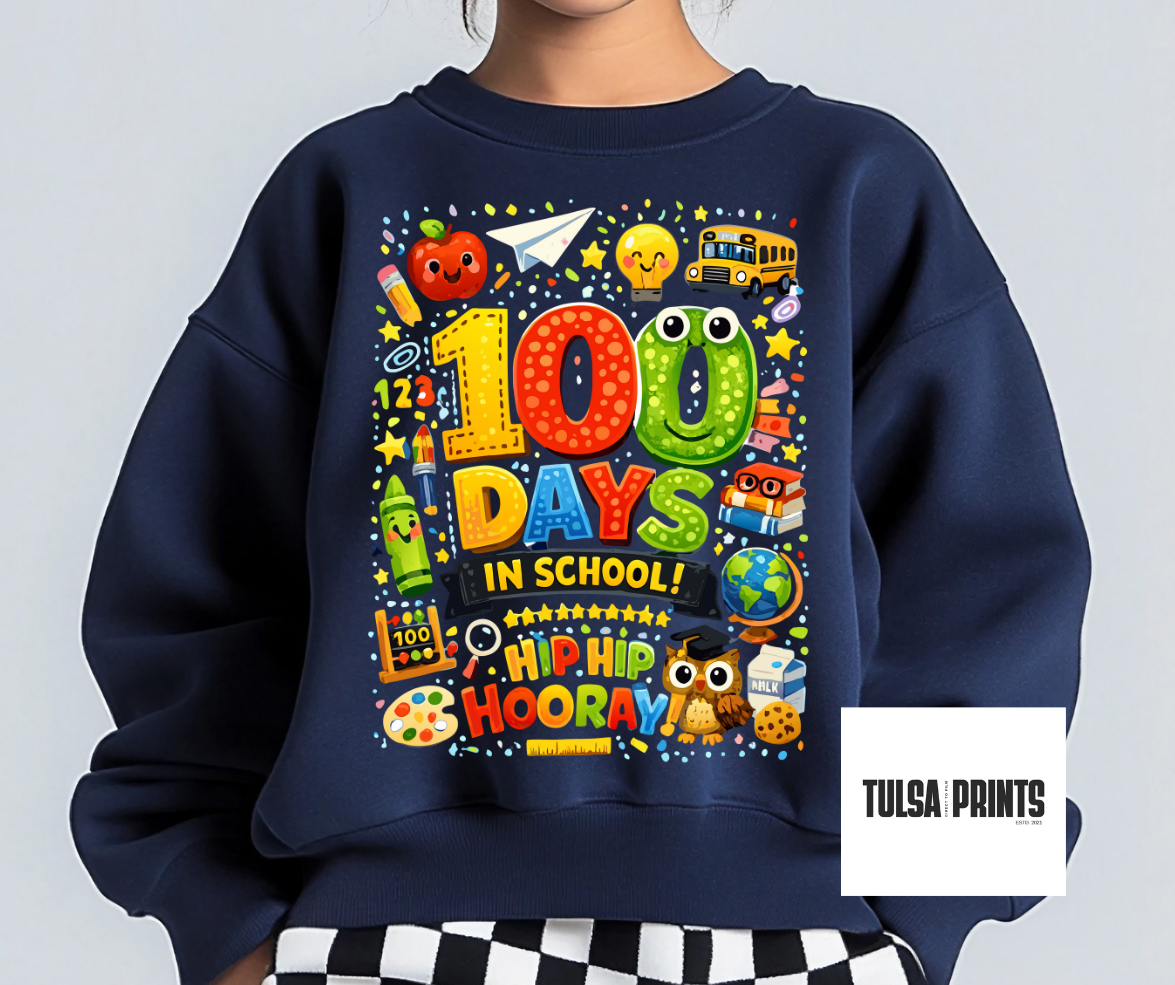 DTF HOORAY 100 DAYS TRANSFER