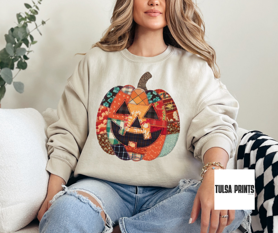 DTF PATCHWORK PUMPKIN TRANSFER