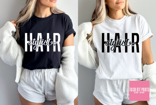 DTF HAIR STYLIST (2 COLORS AVAIL.) TRANSFER