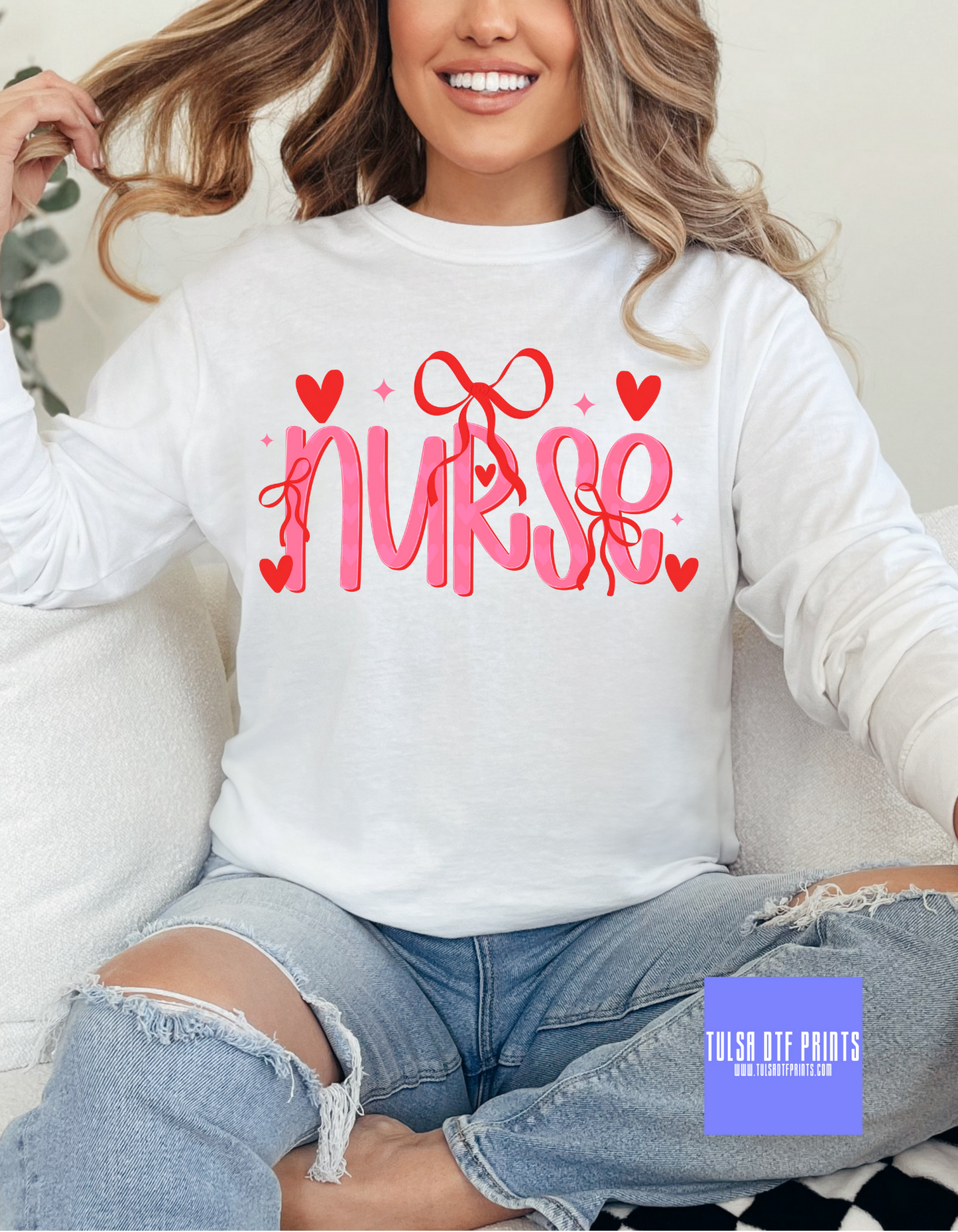 DTF LOVE KNOT LETTERING TRANSFER