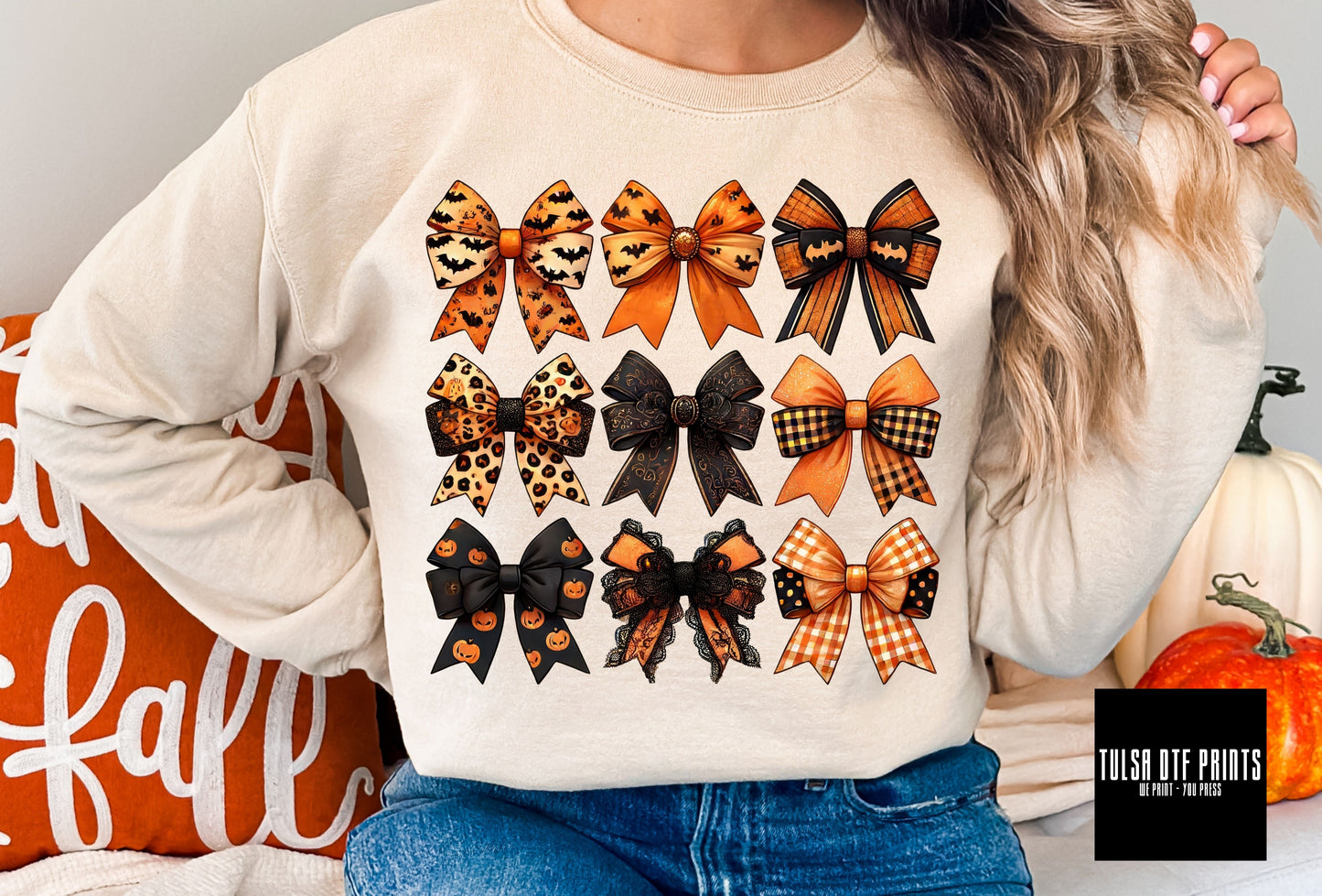 DTF COQUETTE FALL BOWS COLLAGE TRANSFER