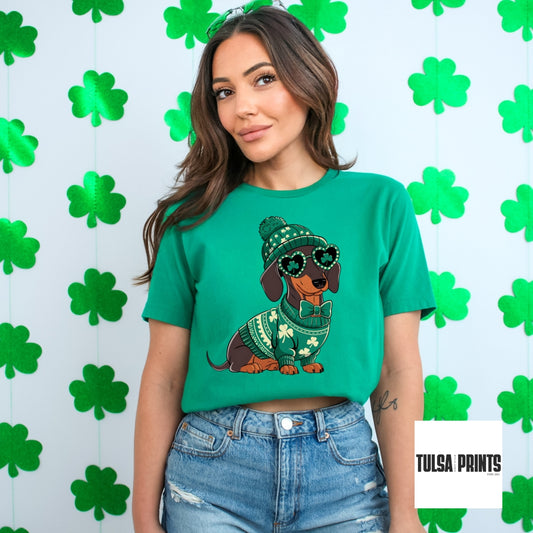 DTF LUCKY DACHSHUND W/ GLASSES TRANSFER