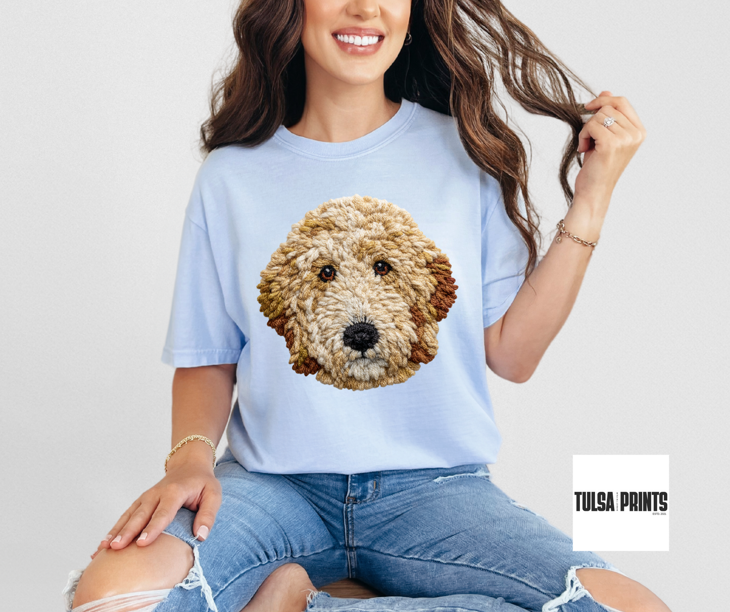 DTF LATCH HOOK YARN DOGS TRANSFER