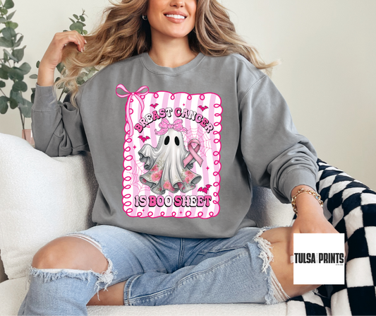 DTF BREAST CANCER IS BOO SHEET TRANSFER