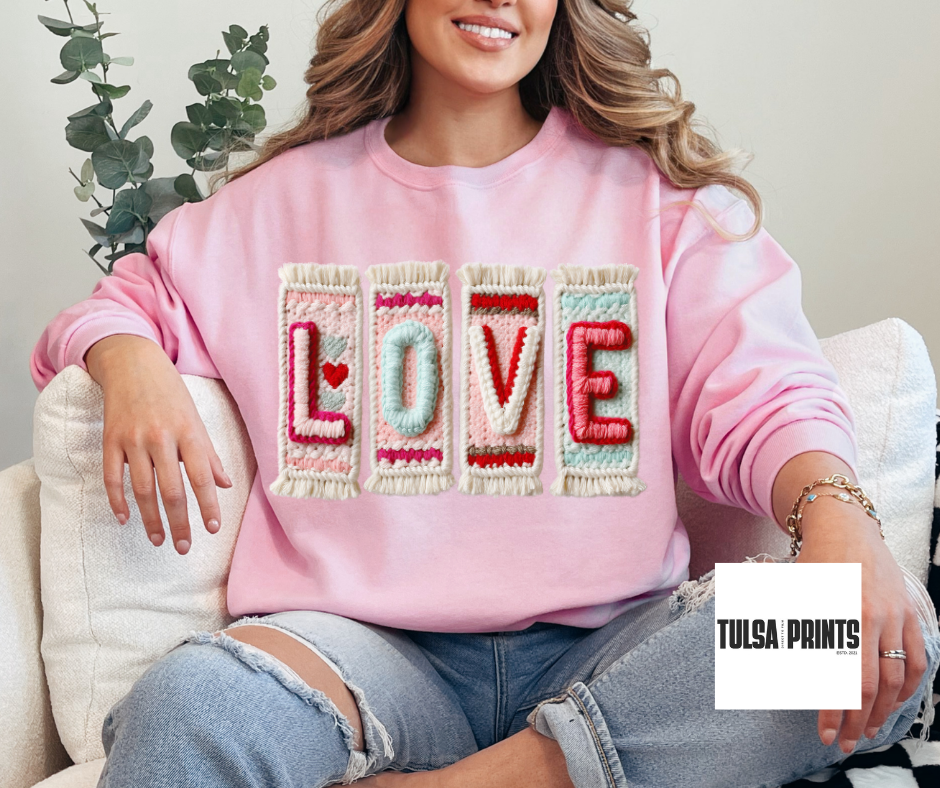 DTF KNITTED LOVE YARN TRANSFER