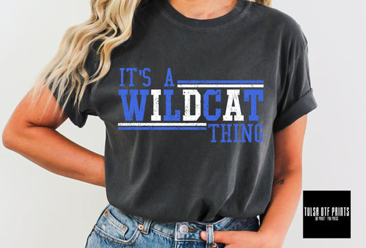 DTF IT'S A WILDCAT THING ROYAL/WHITE TRANSFER