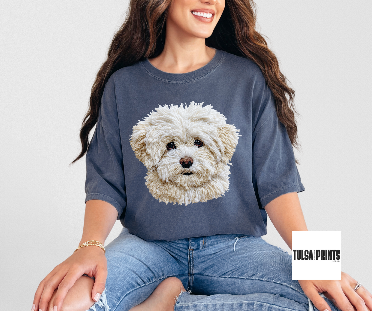 DTF LATCH HOOK YARN DOGS TRANSFER