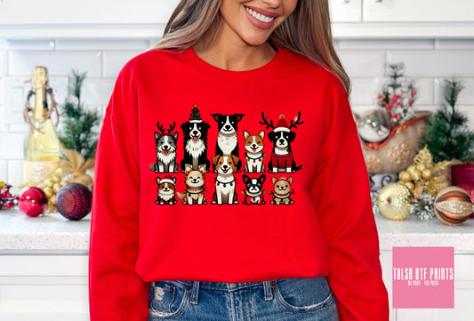 DTF CHRISTMAS PUPPIES TRANSFER
