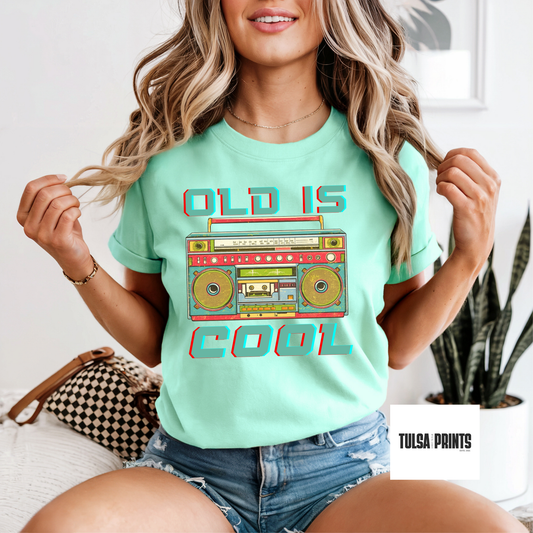 DTF OLD IS COOL BOOMBOX TRANSFER