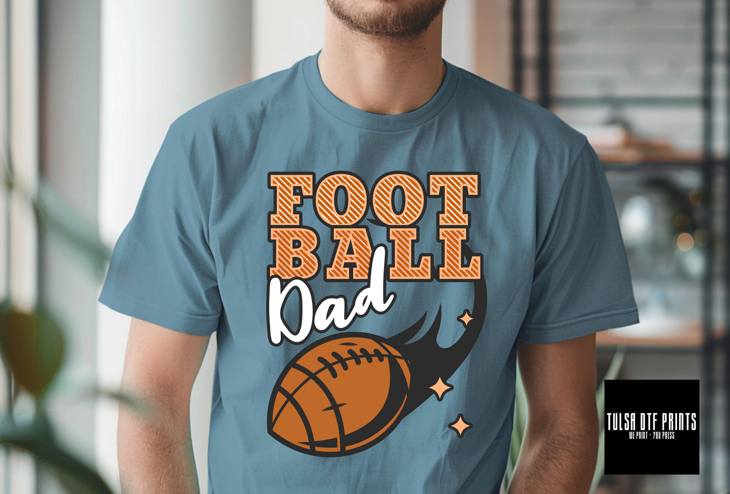 DTF FOOTBALL DAD RETRO DESIGN TRANSFER