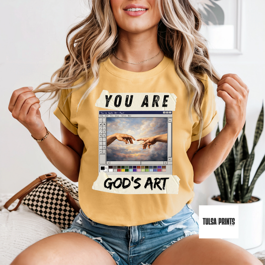 DTF YOU ARE GODS ART TRANSFER
